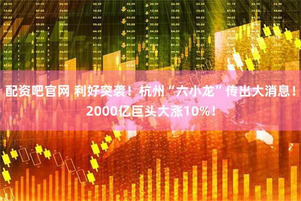 配资吧官网 利好突袭！杭州“六小龙”传出大消息！2000亿巨头大涨10%！