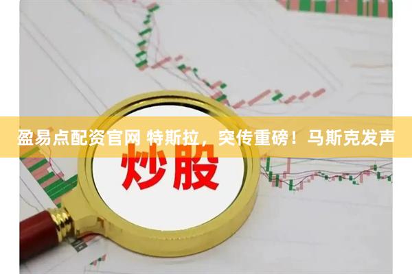 盈易点配资官网 特斯拉，突传重磅！马斯克发声